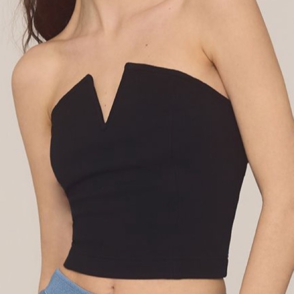 Maeve Black Strapless Top